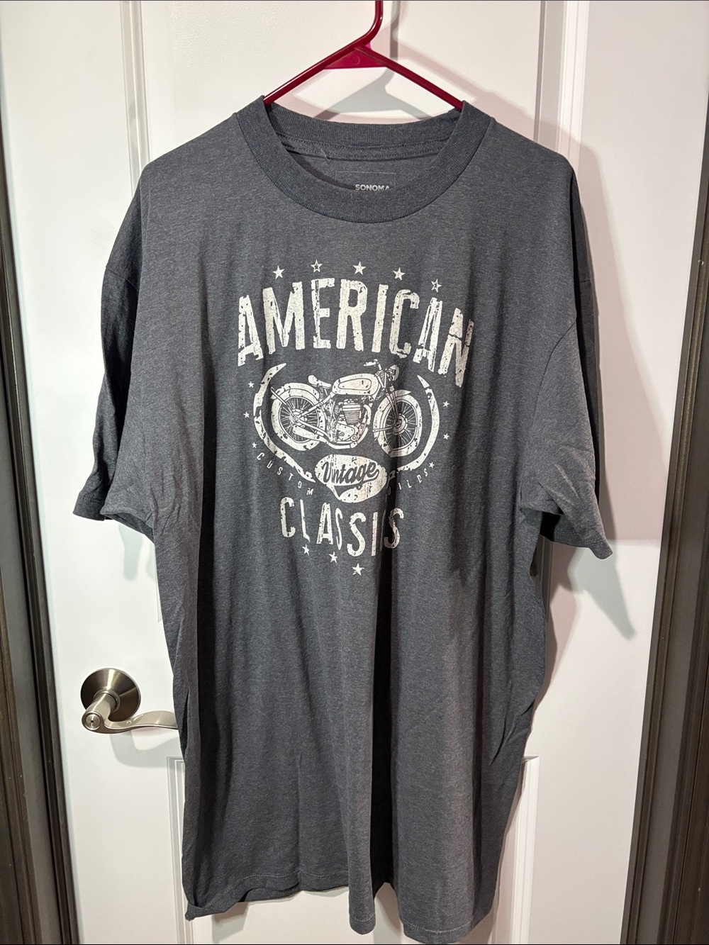 Sonoma Charcoal Gray Motorcycle Graphic Tee NWOT